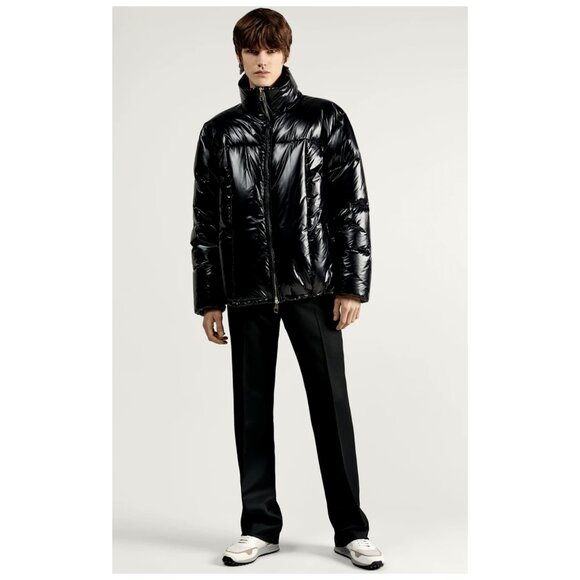 Dunhill Goose Feather Down Puffer Jacket Winter Coat Glossy Puff Waterproof Warm - Picture 7 of 16